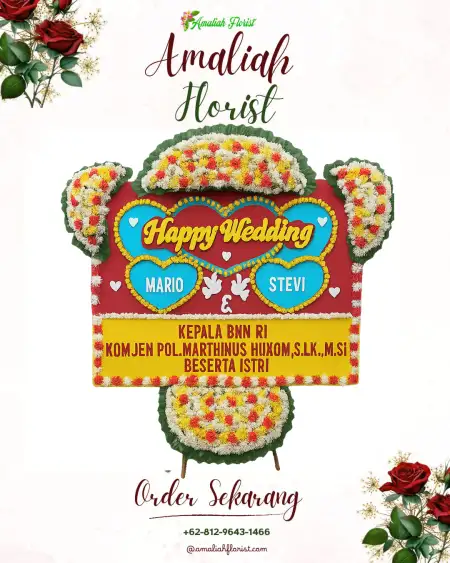 Papan Bunga Pernikahan Serua